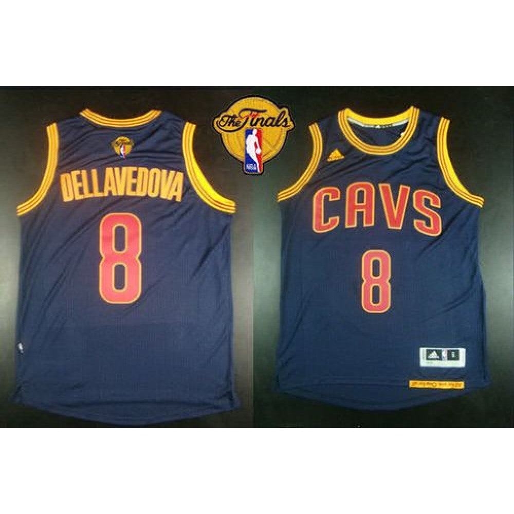 Revolution 30 Cavaliers #8 Matthew Dellavedova Navy Blue CavFanatic The Finals Patch Stitched NBA Jersey