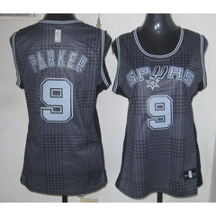 Spurs #9 Tony Parker Black Women's Rhythm Fashion Stitched NBA Jersey