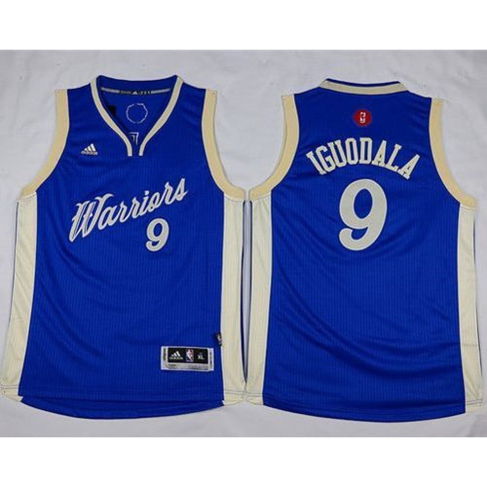 Warriors #9 Andre Iguodala Blue 2015-2016 Christmas Day Stitched Youth NBA Jersey