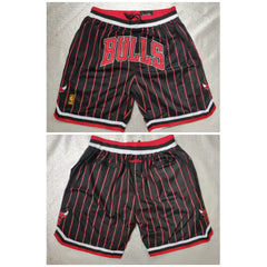 Men's Chicago Bulls Black&Red Shorts (Run Small)