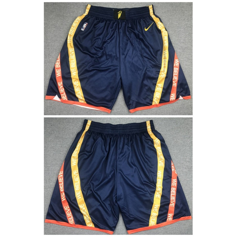 Men's Golden State Warriors Navy Shorts(Run Small)