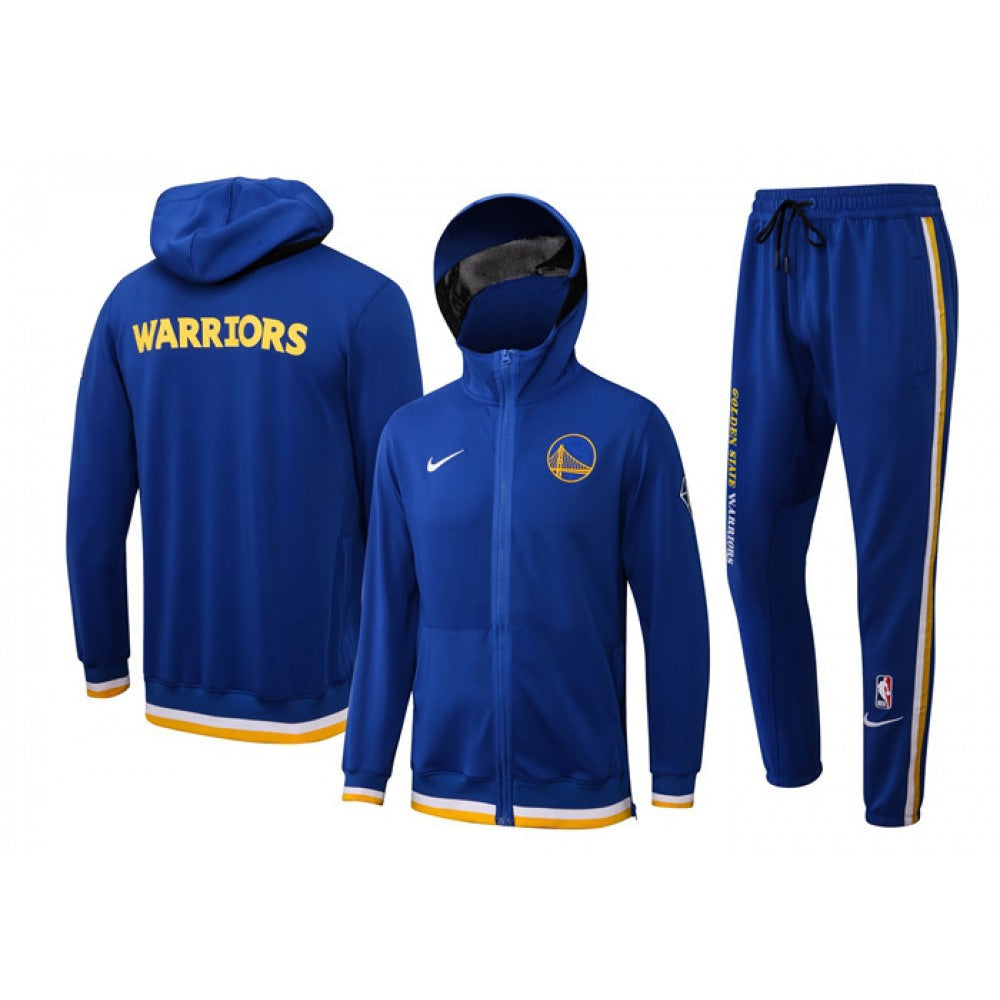 Men's Golden State Warriors 75th Anniversary Royal Performance Showtime Full-Zip Hoodie Jacket And Pants   Suit