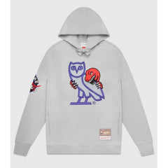 Men's Toronto Raptors OVO Jurassic Park OG Owl Grey Hoodie