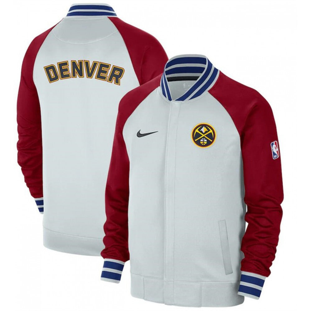 Men's Denver Nuggets Grey/Red 2022/23 City Edition Full-Zip Jacket