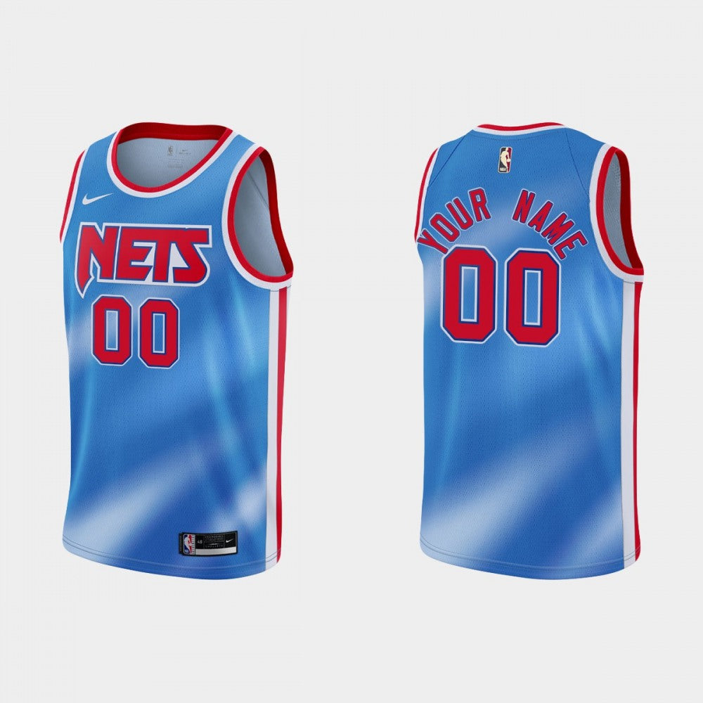 Men's Brooklyn Nets Active Player 2020-2021 Blue Dri-FIT Hardwood Stitched Classic Jersey