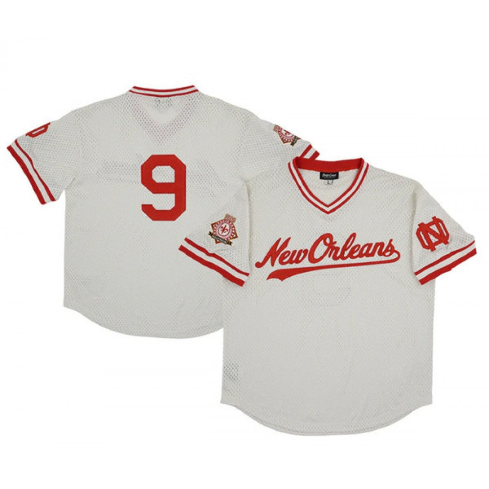 Men's New Orleans Pelicans Cream Rings & Crwns Mesh V-Neck Jersey