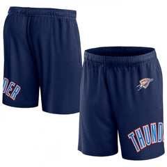 Men's Oklahoma City Thunder Navy Free Throw Mesh Shorts