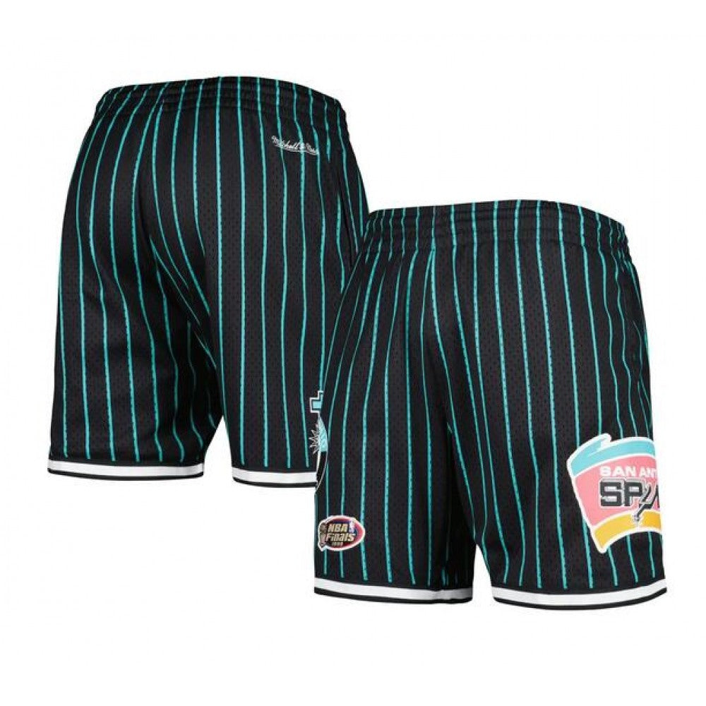 Men's San Antonio Spurs Black Mitchell & Ness Shorts (Run Small)