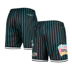 Men's San Antonio Spurs Black Mitchell & Ness Shorts (Run Small)