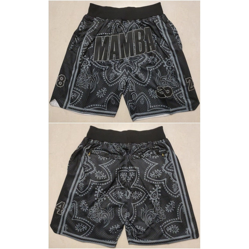 Men's Los Angeles Lakers Black 'Mamba' Shorts (Run Small)