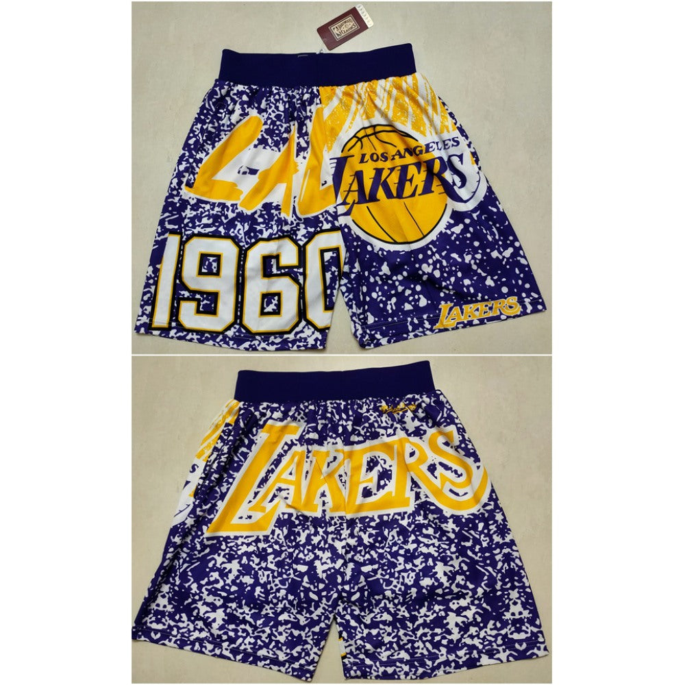 Men's Los Angeles Lakers Mitchell&Ness Blue Shorts (Run Small)