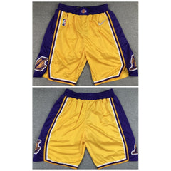 Men's Los Angeles Lakers 75th Anniversary Yellow Shorts (Run Small)