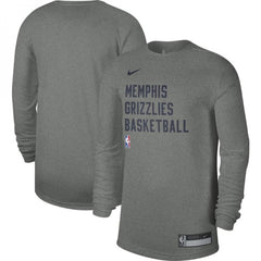 Men's Memphis Grizzlies Heather Gray 2023/24 Legend On-Court Practice Long Sleeve T-Shirt