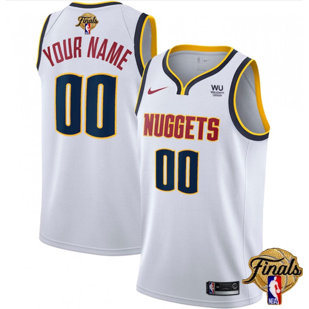 Denver Nuggets Customized White 2023 Finals Association Edition  Stitched Jersey