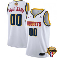 Denver Nuggets Customized White 2023 Finals Association Edition  Stitched Jersey