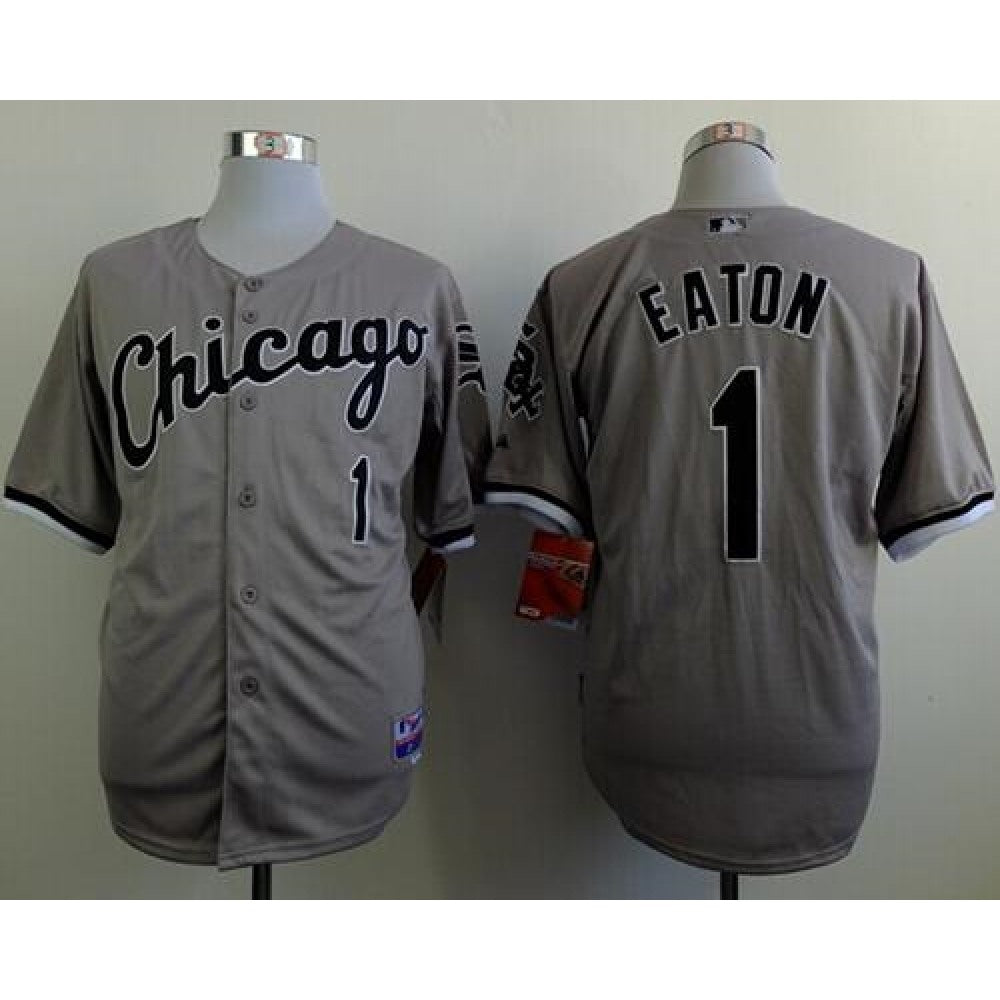 White Sox #1 Adam Eaton Grey Cool Base Stitched MLB Jersey