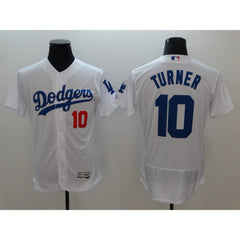 Men's Los Angeles Dodgers #10 Justin Turner White Flexbase Stitched MLB Jersey