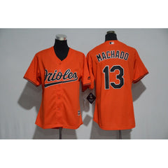 Women's Baltimore Orioles #13 Manny Machado Majestic Orange Alternate Cool Base Player Stitched MLB Jersey