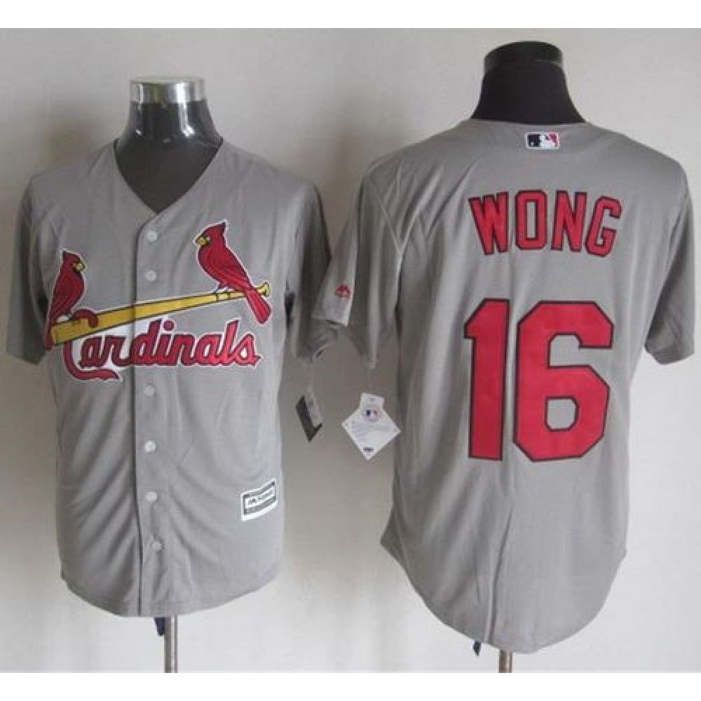 Cardinals #16 Kolten Wong Grey New Cool Base Stitched MLB Jersey