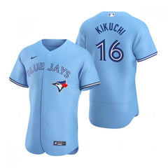 Men's Toronto Blue Jays #16 Yusei Kikuchi Blue Flex Base Stitched Baseball Jersey