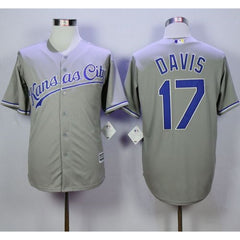 Royals #17 Wade Davis Grey New Cool Base Stitched MLB Jersey