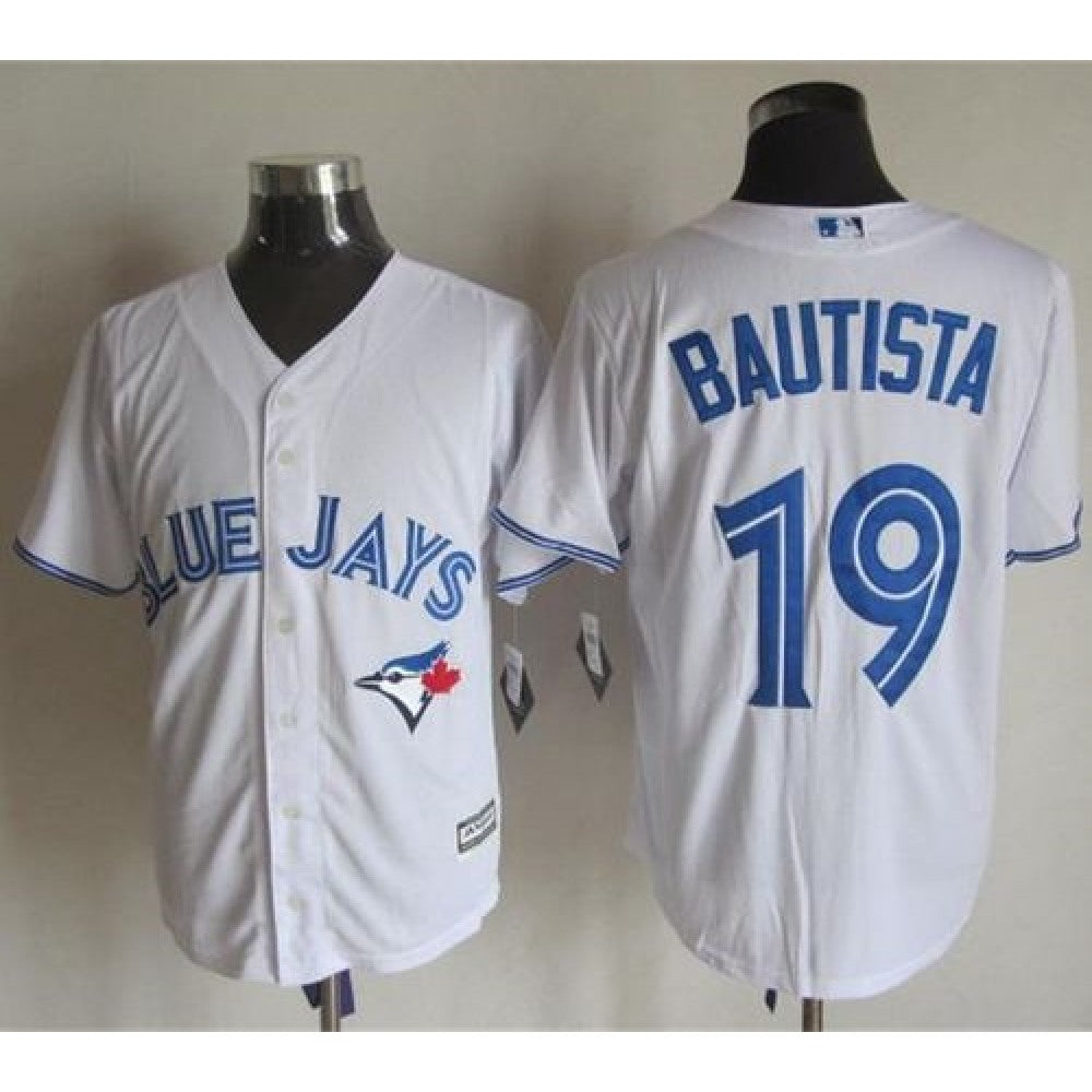 Blue Jays #19 Jose Bautista White New Cool Base Stitched MLB Jersey