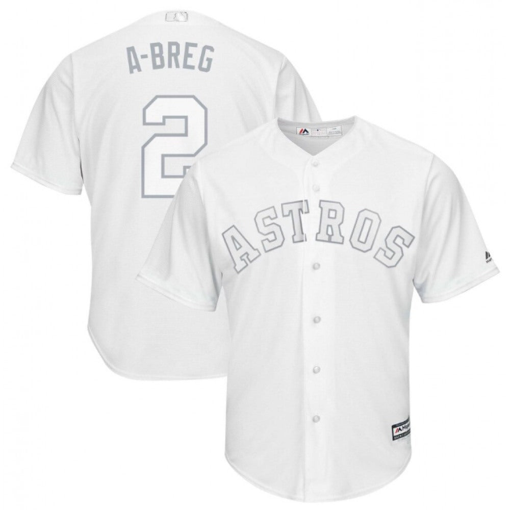 Toddler Houston Astros #2 Alex Bregman "A-Breg" Majestic White 2019 Players' Weekend Pick-A-Player Roster Stitched MLB Jersey