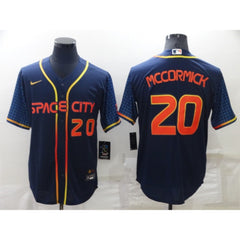 Men's Houston Astros #20 Chas McCormick 2022 Navy City Connect Cool Base Stitched Jersey