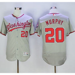 Nationals #20 Daniel Murphy Grey Flexbase Authentic Collection Stitched MLB Jersey