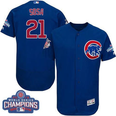 Cubs #21 Sammy Sosa Blue Flexbase Authentic Collection 2016 World Series Champions Stitched MLB Jersey