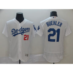 Men's Los Angeles Dodgers #21 Walker Buehler White 2019 Flex Base Stitched MLB Jersey
