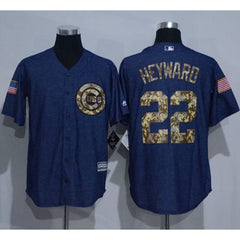 Cubs #22 Jason Heyward Denim Blue Salute to Service Stitched MLB Jersey