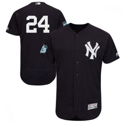 Men's New York Yankees #24 Gary Sanchez Majestic Navy 2017 Spring Training Authentic Flex Base Player Stitched MLB Jersey