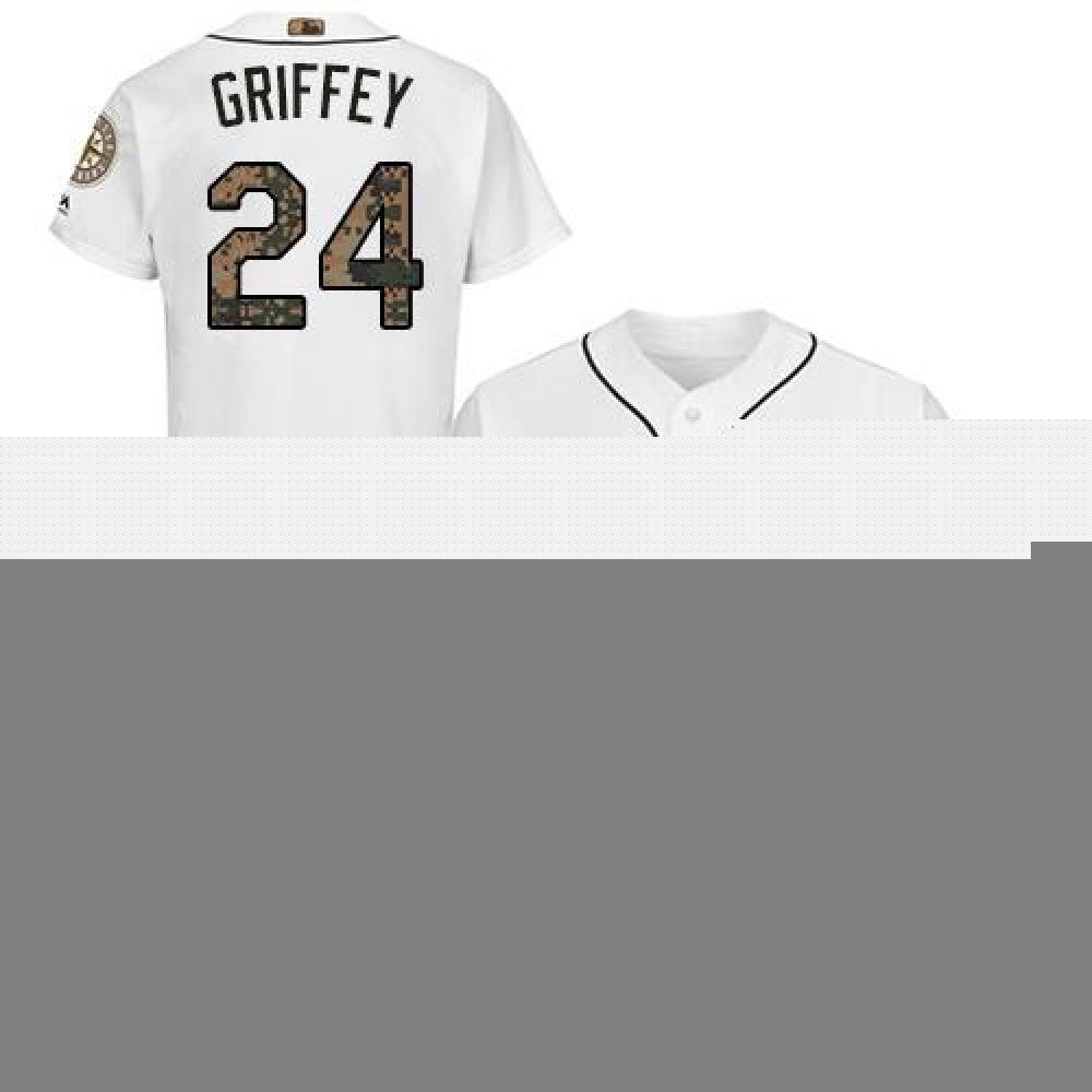 Mariners #24 Ken Griffey White Flexbase Authentic Collection 2016 Memorial Day Stitched MLB Jersey
