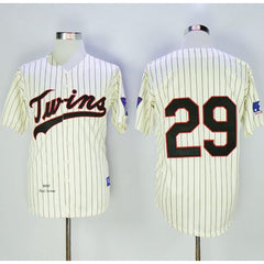 Mitchell And Ness 1969 Twins #29 Rod Carew Cream Throwback Stitched MLB Jersey