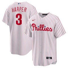 Men's Philadelphia Phillies #3 Bryce Harper White Cool Base Stitched MLB Jersey