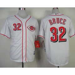 Reds #32 Jay Bruce White Cool Base Stitched MLB Jersey