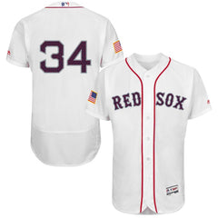 Men's Boston Red Sox #34 David Ortiz Majestic White Fashion Stars & Stripes Flex Base Player Stitched MLB Jersey