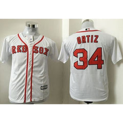 Red Sox #34 David Ortiz White Cool Base Stitched Youth MLB Jersey