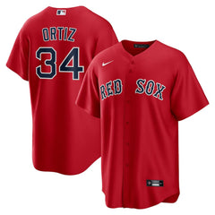 Men's Boston Red Sox #34 David Ortiz Red Cool Base Stitched MLB Jersey