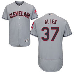 indians #37 Cody Allen Grey Flexbase Authentic Collection Stitched MLB Jersey