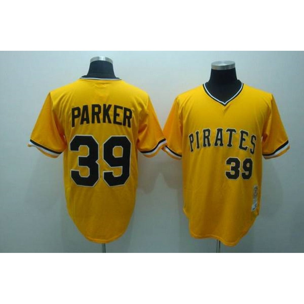 Mitchell and Ness Pirates #39 Dave Parker Stitched Yellow Throwback MLB Jersey