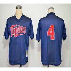 Mitchell And Ness 1996 Twins #4 Paul Molitor Navy Blue Stitched MLB Jersey