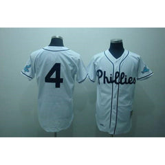 Mitchell and Ness Phillies #4 Jimmy Foxx Stitched White Throwback MLB Jersey