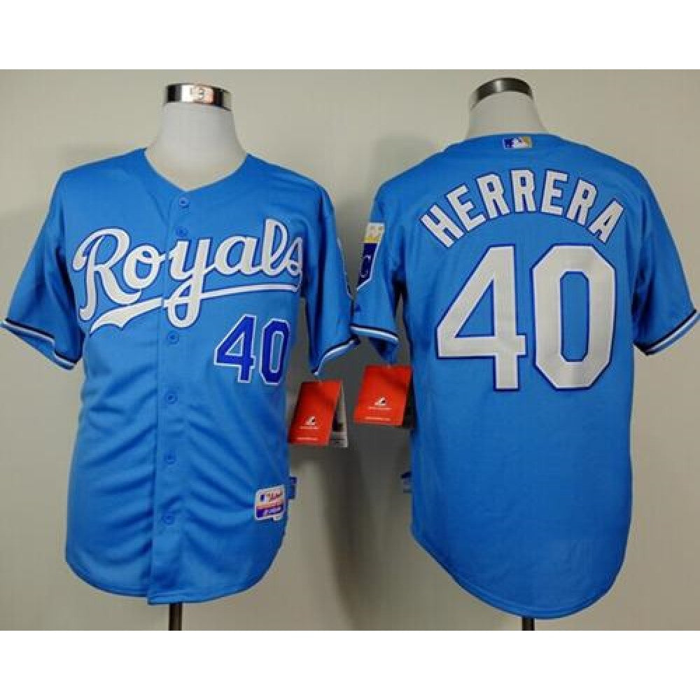 Royals #40 Kelvin Herrera Light Blue Alternate Cool Base Stitched MLB Jersey