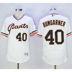 Giants #40 Madison Bumgarner White Flexbase Authentic Collection Cooperstown Stitched MLB Jersey