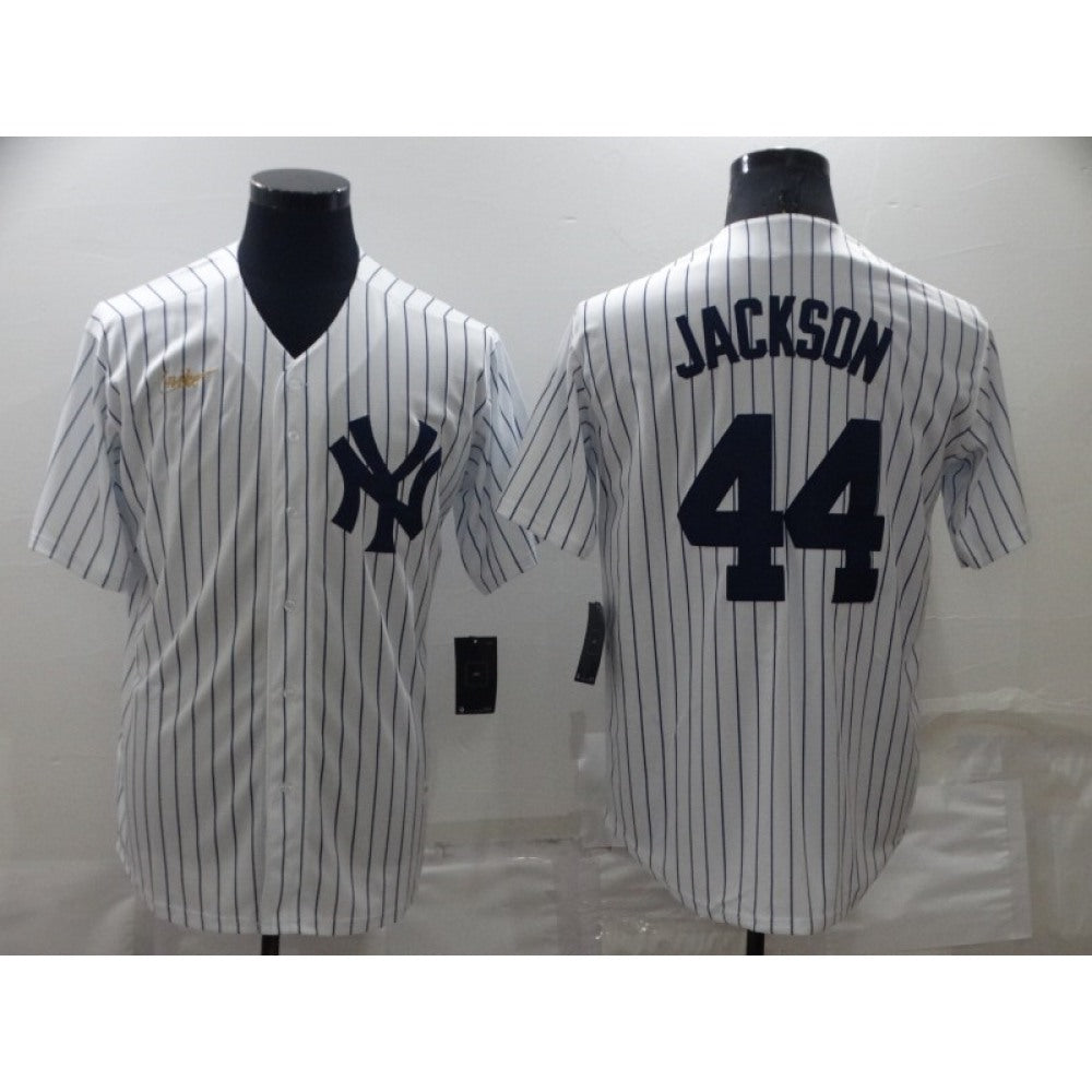 Men's New York Yankees #44 Reggie Jackson White Cool Base Stitched Baseball Jersey
