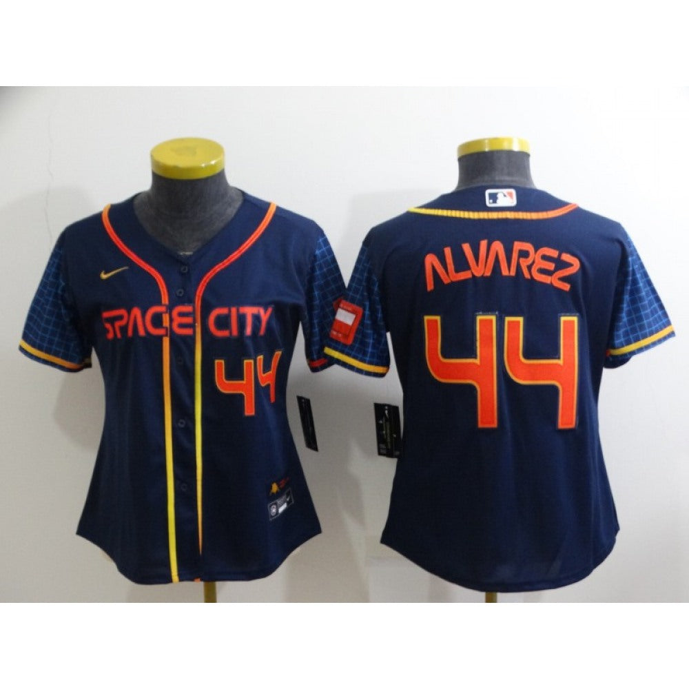 Women's Houston Astros #44 Yordan Alvarez 2022 Navy City Connect Stitched Jersey(Run Small)