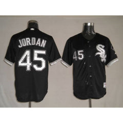 White Sox #45 Michael Jordan Stitched Black MLB Jersey