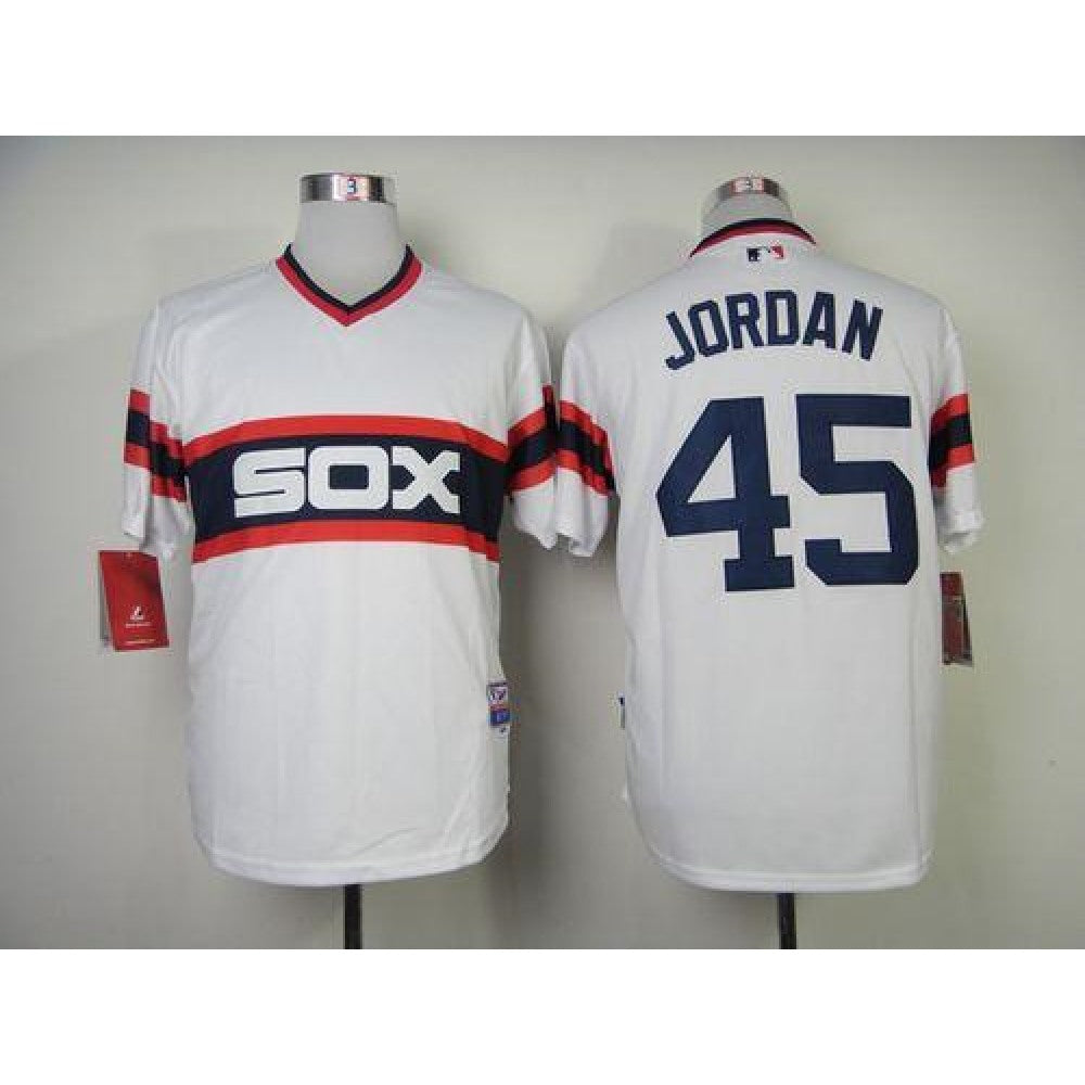 White Sox #45 Michael Jordan White Alternate Home Cool Base Stitched MLB Jersey